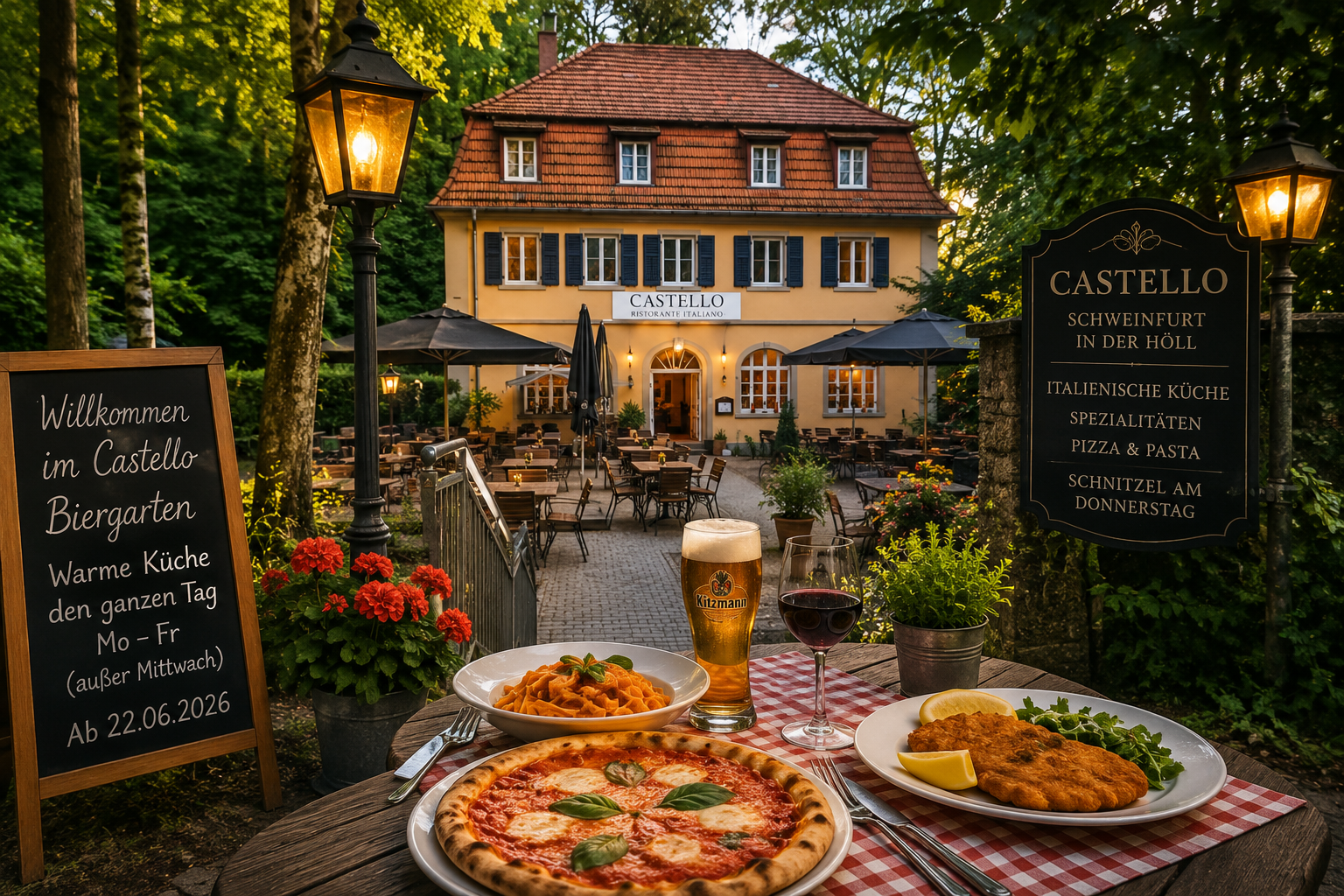 Der schönste Biergarten von Schweinfurt lädt zum Genießen ein