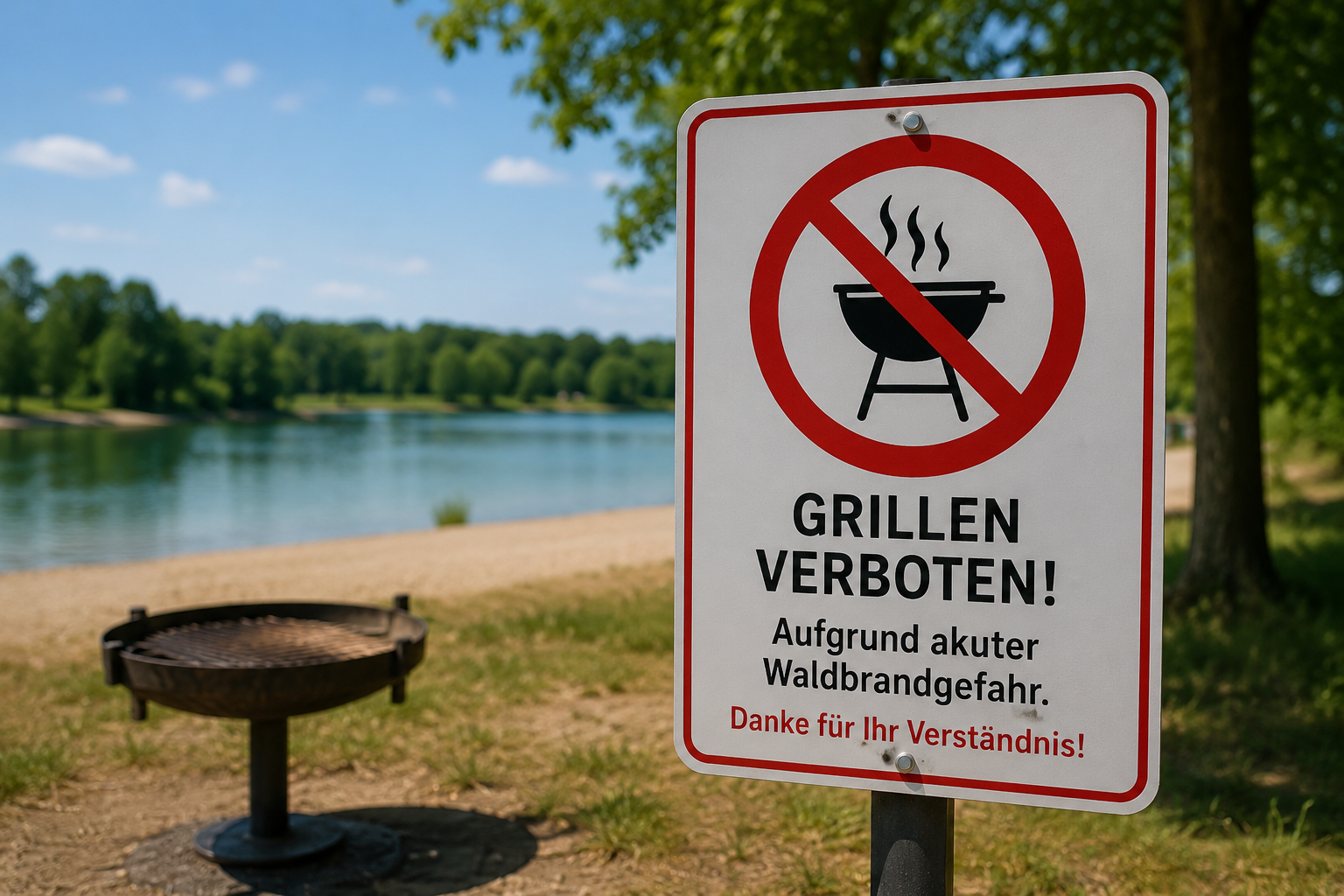 Grillverbot am Baggersee „Am Schweinfurter Kreuz“