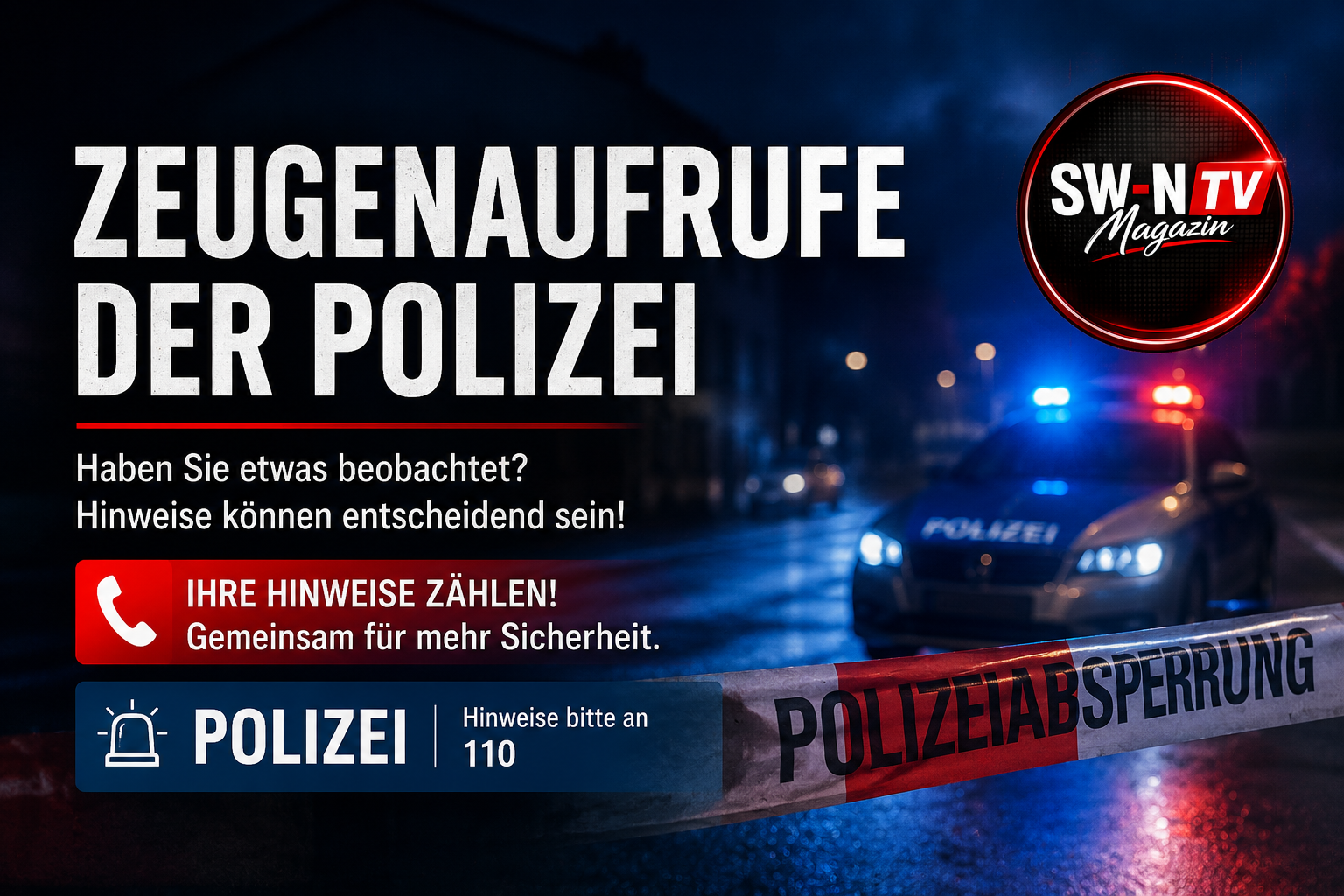 Weitere Zeugenaufrufe der Polizei 23.06,2026